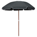 vidaXL Parasol met stalen paal 180 cm zandkleurig