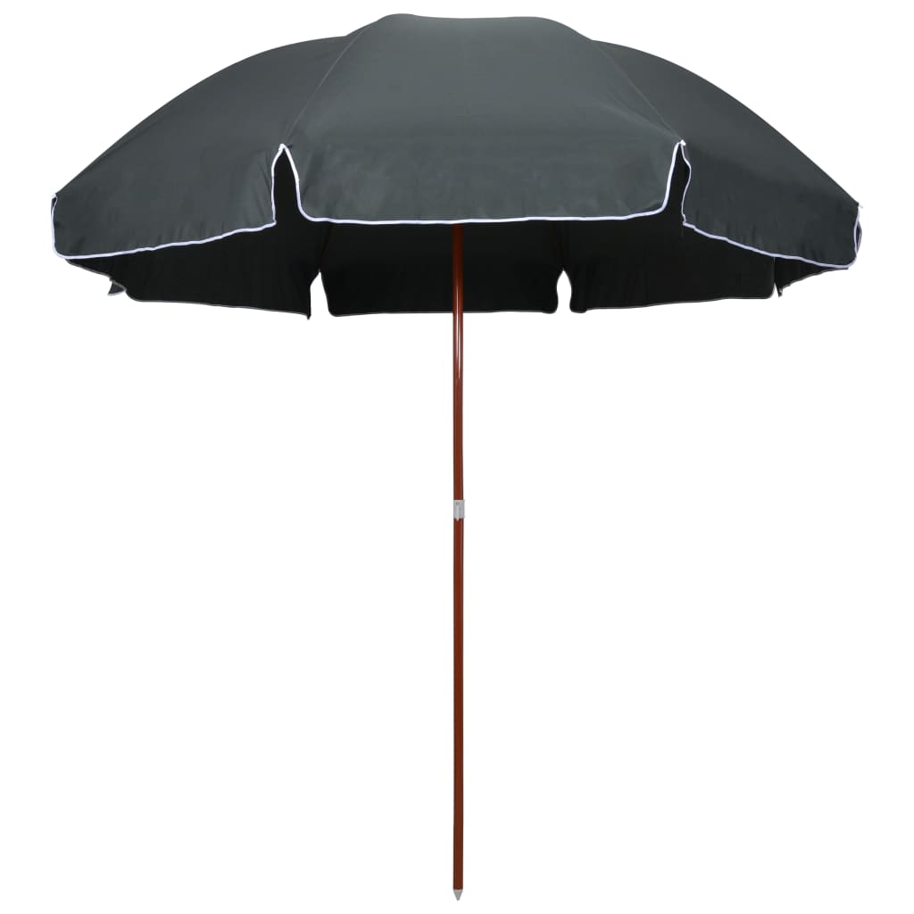 vidaXL Parasol met stalen paal 180 cm zandkleurig