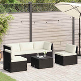 vidaXL Loungeset met kussens 4-delig poly rattan grijs