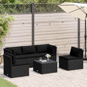 vidaXL Loungeset met kussens 4-delig poly rattan grijs