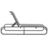 vidaXL Ligbed aluminium en textileen