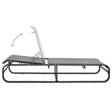 vidaXL Ligbed aluminium en textileen