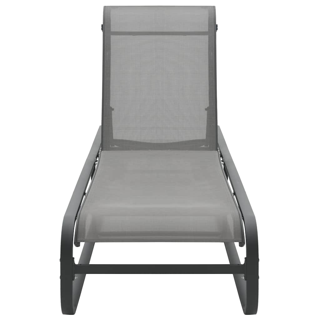 vidaXL Ligbed aluminium en textileen