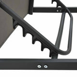 vidaXL Ligbed aluminium en textileen