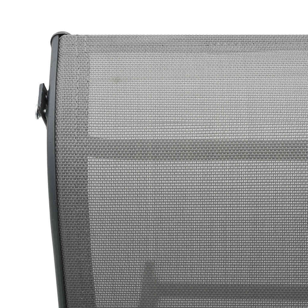 vidaXL Ligbed aluminium en textileen