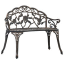 vidaXL Banque de jardin 100 cm en aluminium noir