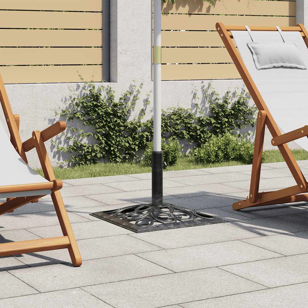 vidaXL Parasolvoet 48x48x33 cm gietijzer zwart