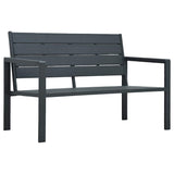 vidaXL Tuinbank hout-look 120 cm HDPE wit