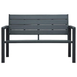 vidaXL Tuinbank hout-look 120 cm HDPE wit