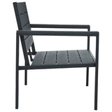 vidaXL Tuinbank hout-look 120 cm HDPE wit
