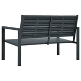 vidaXL Tuinbank hout-look 120 cm HDPE wit