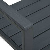 vidaXL Tuinbank hout-look 120 cm HDPE wit