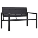 vidaXL Tuinbank hout-look 120 cm HDPE wit