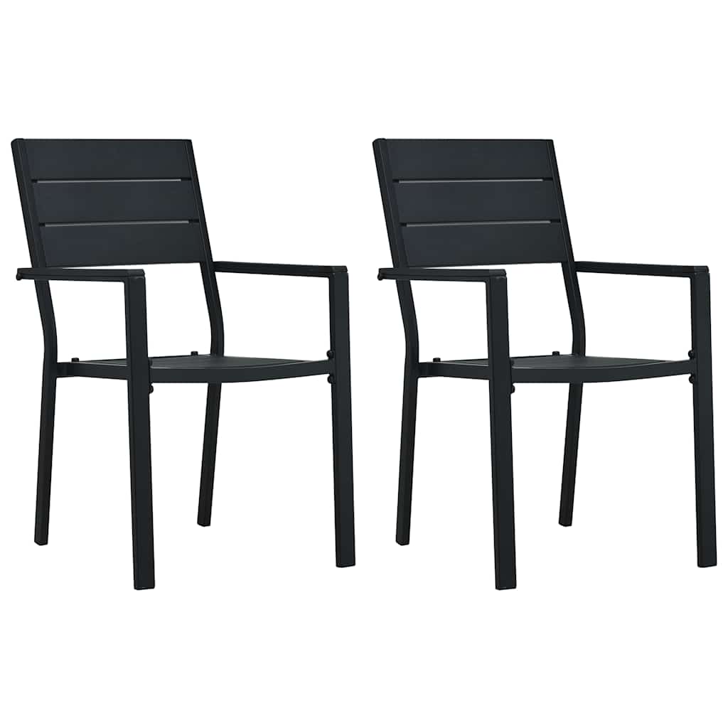 vidaXL Tuinstoelen 4 st hout-look HDPE wit