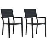 vidaXL Tuinstoelen 4 st hout-look HDPE wit