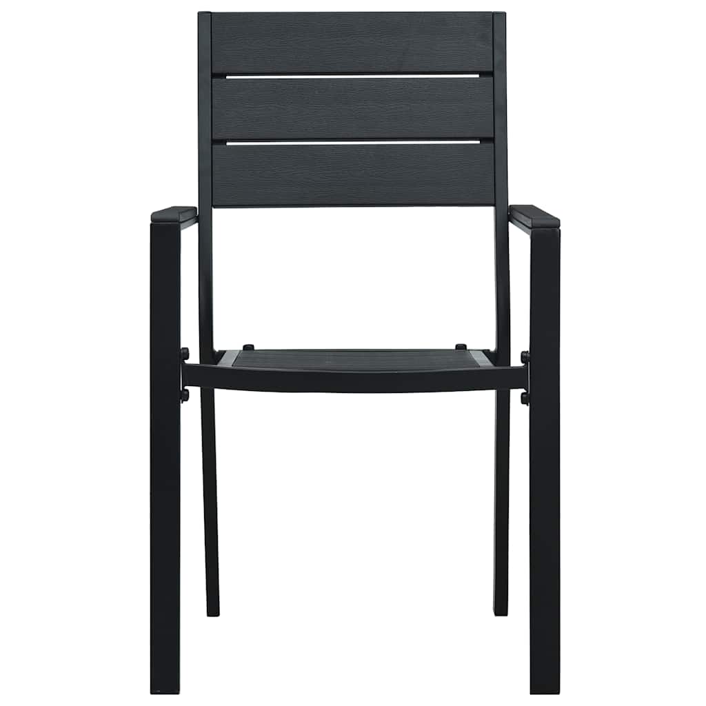 vidaXL Tuinstoelen 4 st hout-look HDPE wit