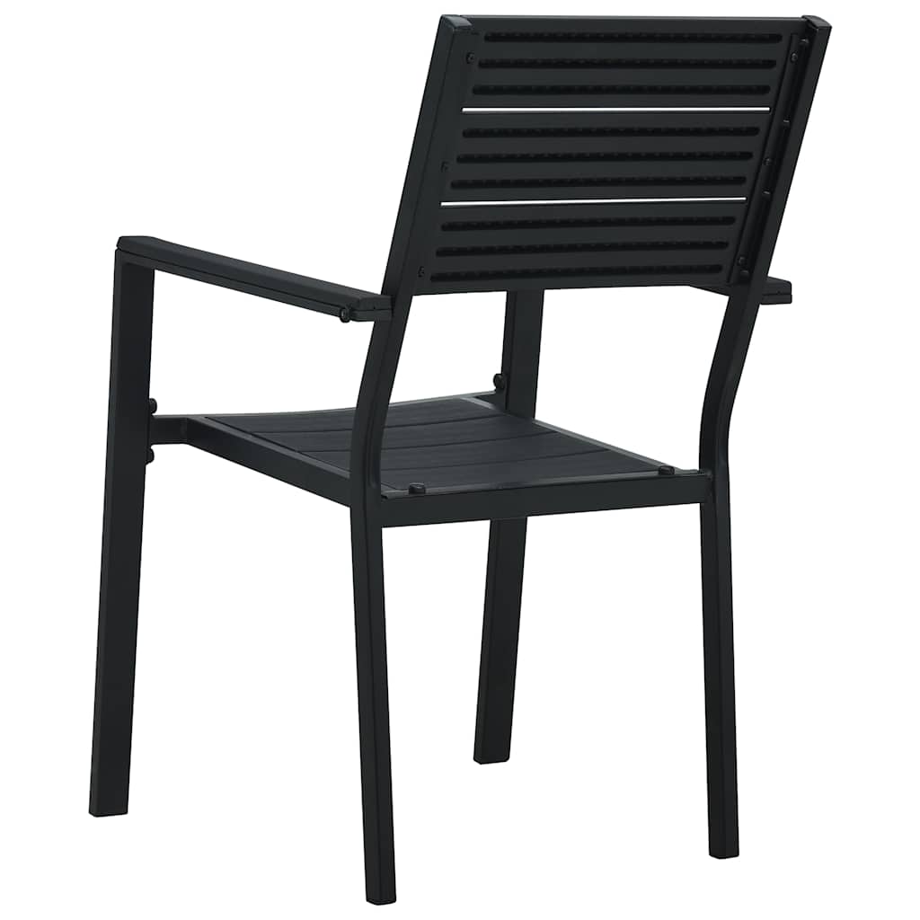 vidaXL Tuinstoelen 4 st hout-look HDPE wit