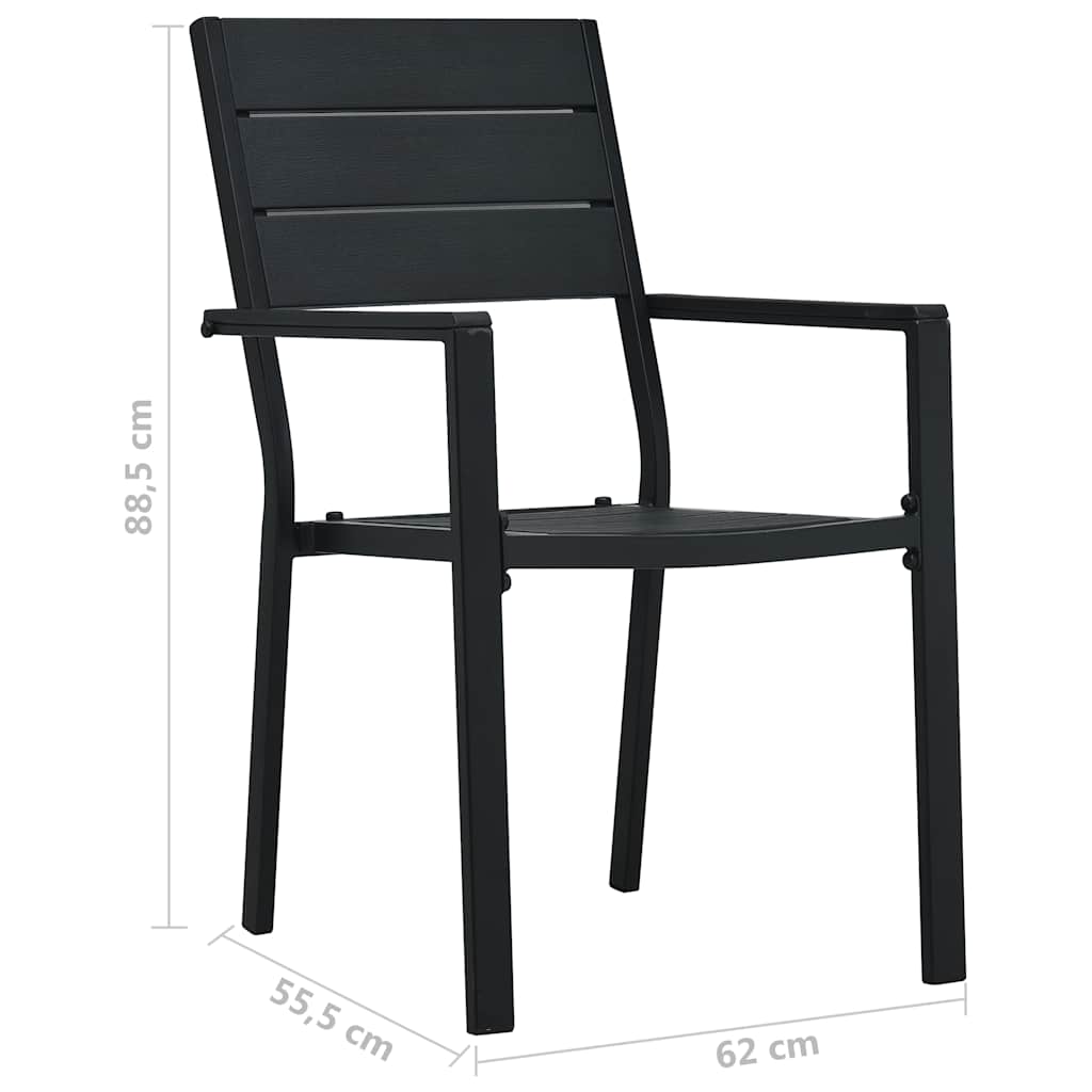 vidaXL Tuinstoelen 4 st hout-look HDPE wit