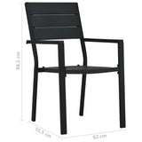 vidaXL Tuinstoelen 4 st hout-look HDPE wit