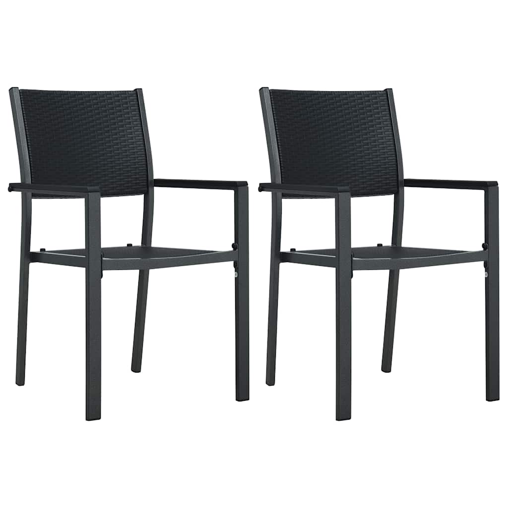 vidaXL Tuinstoel 4 st rattan-look kunststof wit
