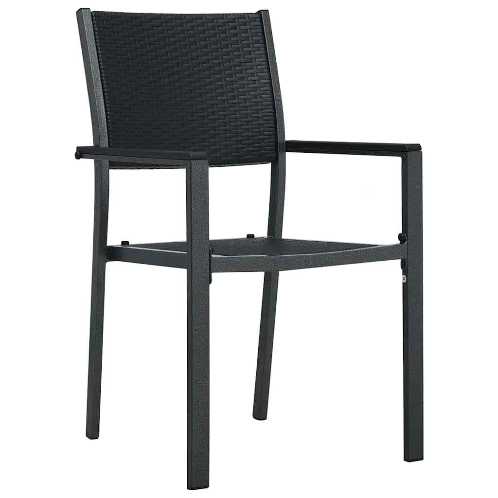 vidaXL Tuinstoel 4 st rattan-look kunststof wit