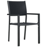 vidaXL Tuinstoel 4 st rattan-look kunststof wit