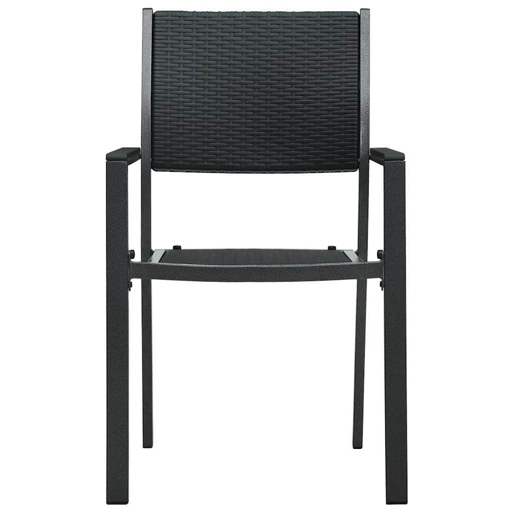 vidaXL Tuinstoel 4 st rattan-look kunststof wit