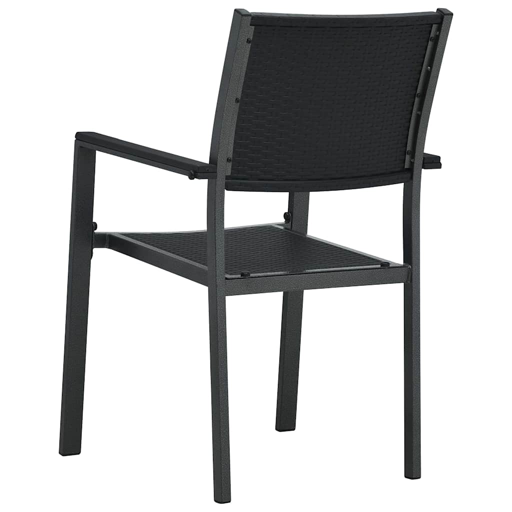 vidaXL Tuinstoel 4 st rattan-look kunststof wit