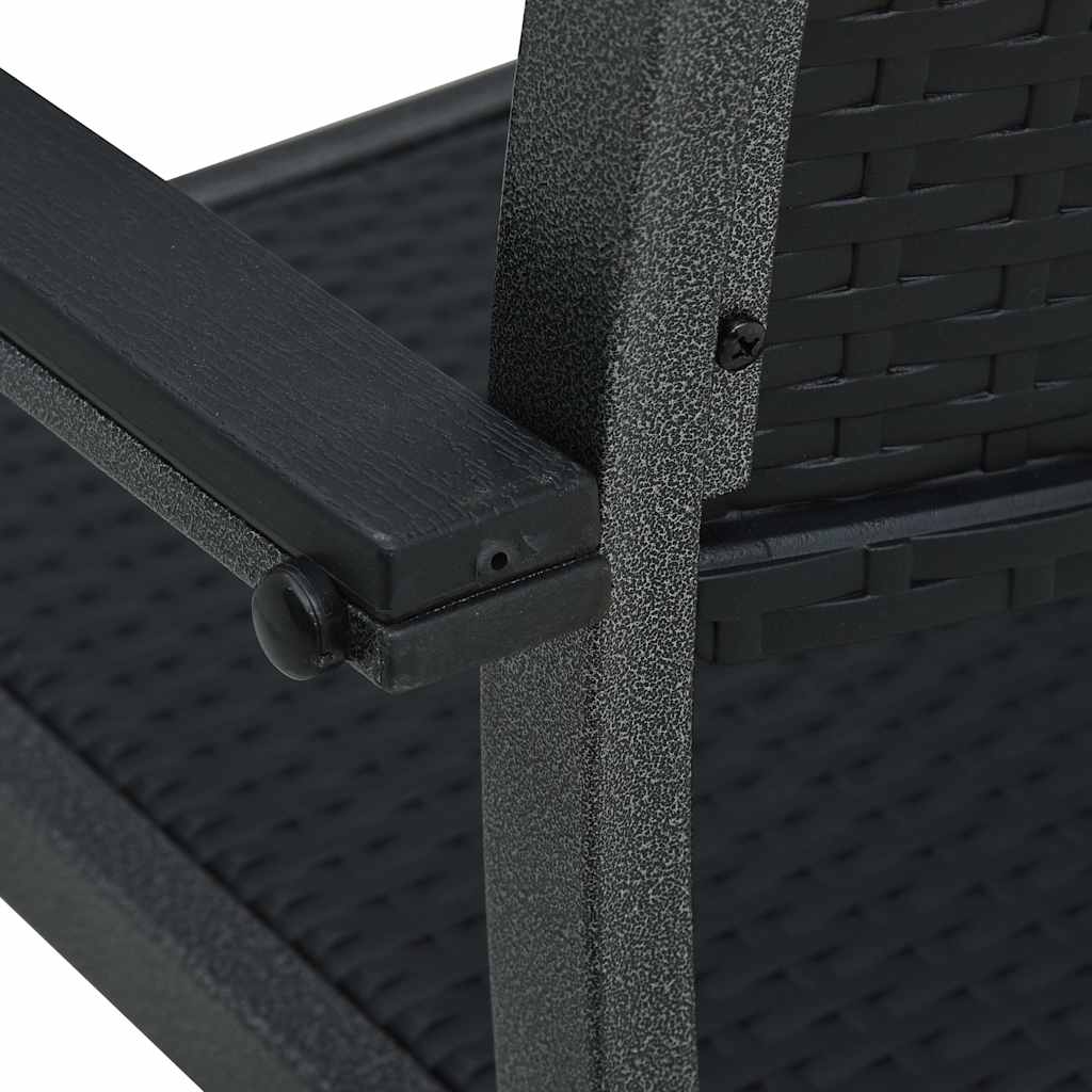 vidaXL Tuinstoel 4 st rattan-look kunststof wit