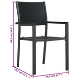 vidaXL Tuinstoel 4 st rattan-look kunststof wit