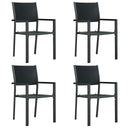 vidaXL Tuinstoel 4 st rattan-look kunststof wit