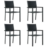 vidaXL Tuinstoel 4 st rattan-look kunststof wit