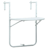 vidaXL Balkontafel hangend 60x64x83,5 cm rattan-look kunststof wit