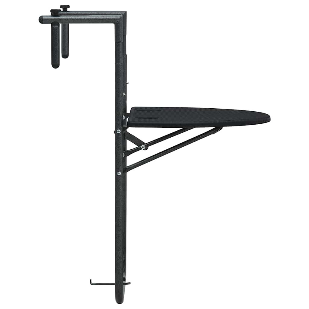 vidaXL Balkontafel hangend 60x64x83,5 cm rattan-look kunststof wit