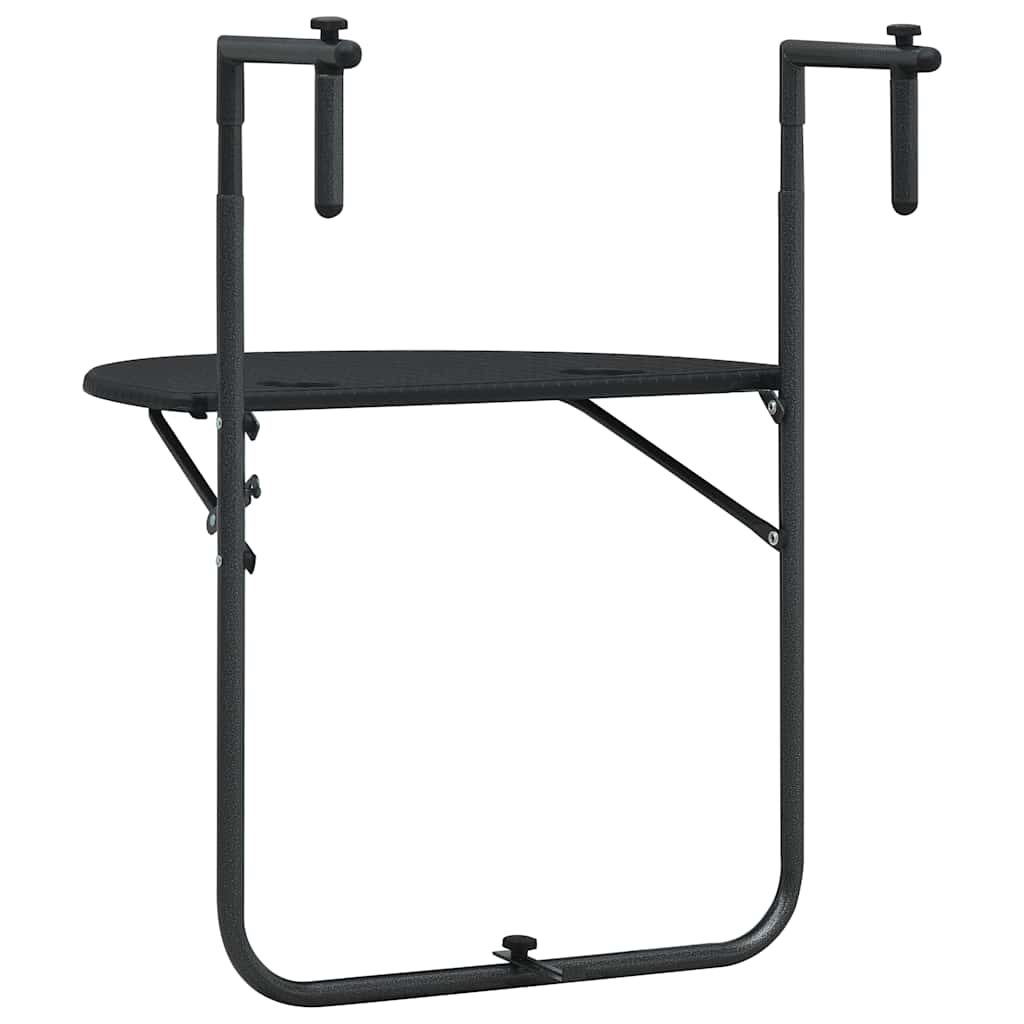 vidaXL Balkontafel hangend 60x64x83,5 cm rattan-look kunststof wit
