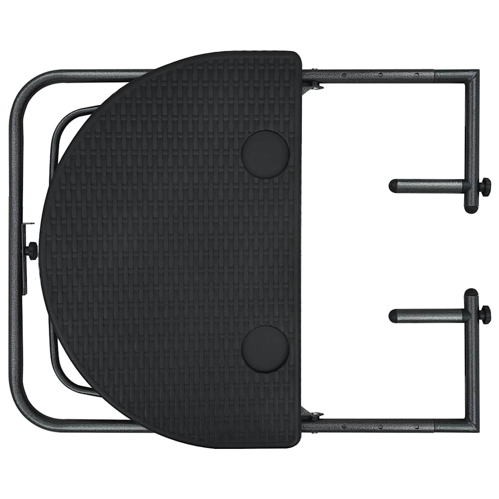 vidaXL Balkontafel hangend 60x64x83,5 cm rattan-look kunststof wit