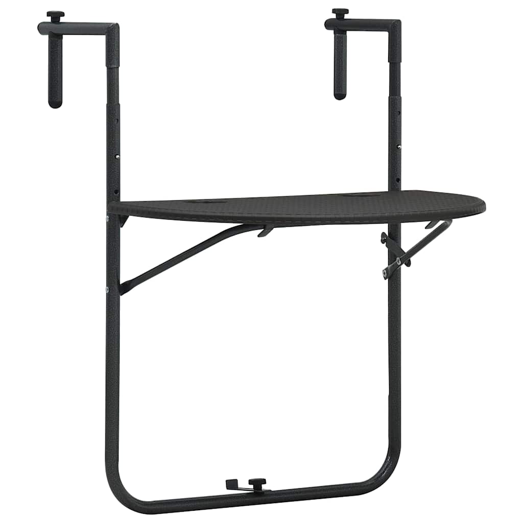vidaXL Balkontafel hangend 60x64x83,5 cm rattan-look kunststof wit