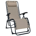 vidaXL Chaise de jardin pliante en textilène gris