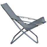 vidaXL Strandstoelen 2 st inklapbaar stof blauw