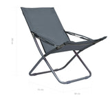 vidaXL Strandstoelen 2 st inklapbaar stof blauw