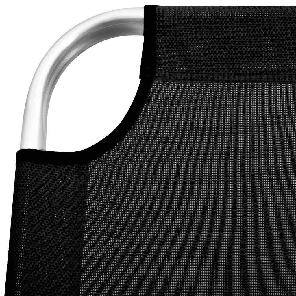 vidaXL Sun Lounger Extra High Foldable Senior Aluminium Grey