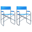 vidaXL Regisseursstoelen 2 st staal blauw