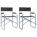 vidaXL Regisseursstoelen 2 st staal blauw