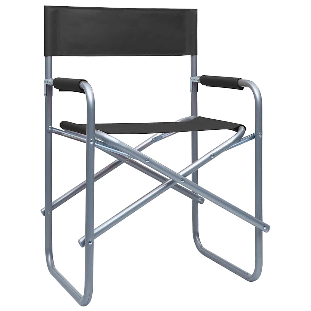 vidaXL Regisseursstoelen 2 st staal blauw