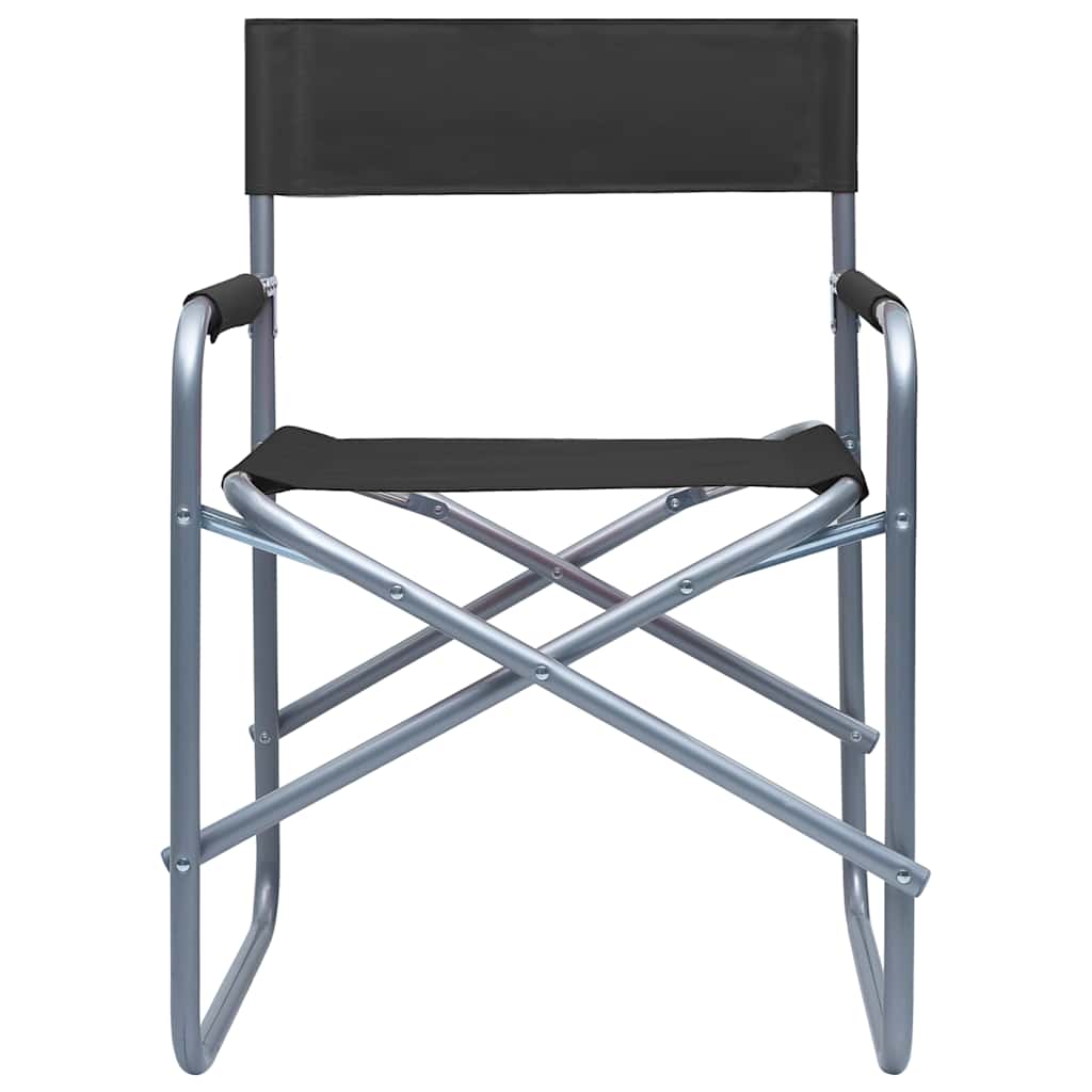 vidaXL Regisseursstoelen 2 st staal blauw