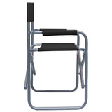 vidaXL Regisseursstoelen 2 st staal blauw