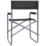 vidaXL Regisseursstoelen 2 st staal blauw