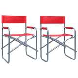 vidaXL Regisseursstoelen 2 st staal blauw