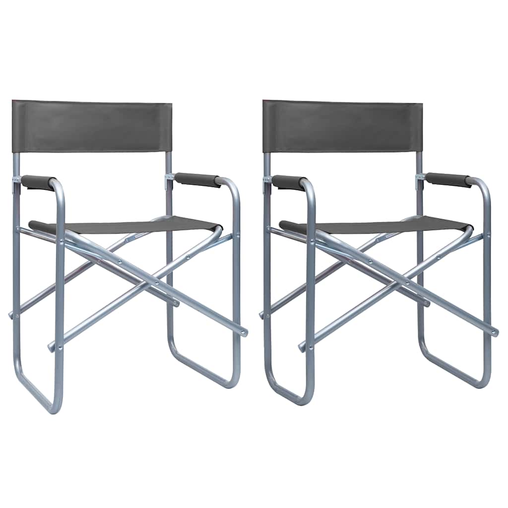 vidaXL Regisseursstoelen 2 st staal blauw