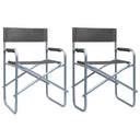 vidaXL Regisseursstoelen 2 st staal blauw